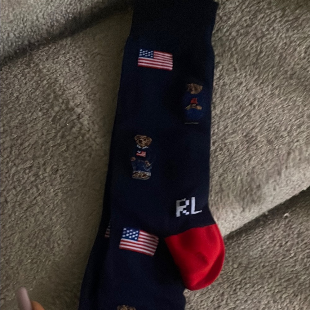 Ralph Lauren Blue and Red Casual Socks
